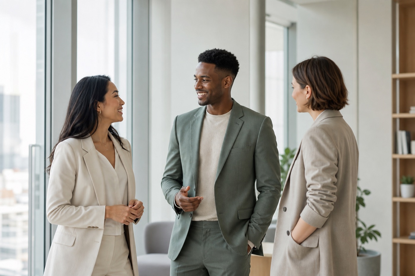 Diverse professional revenue team in modern office (clean photo, no UI or text)